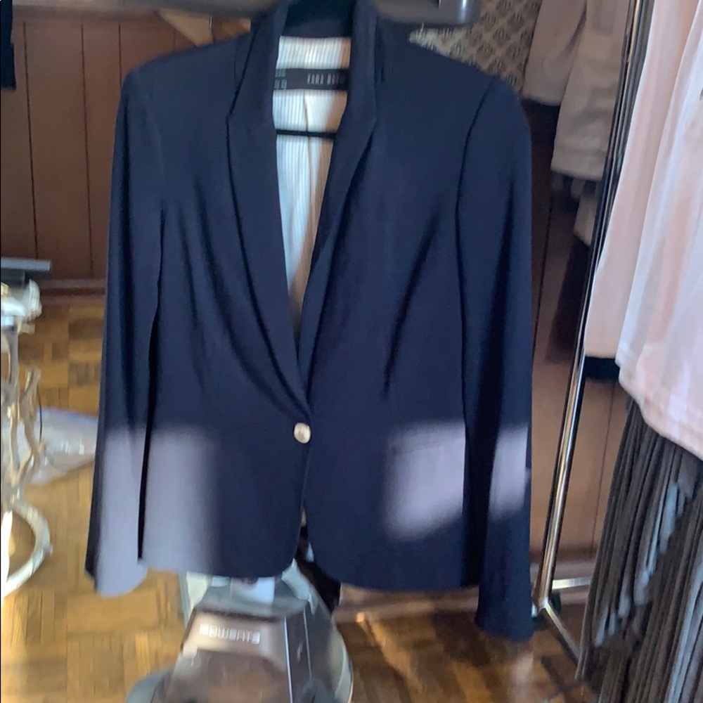 Zara Navy Blazer Jacket Small
